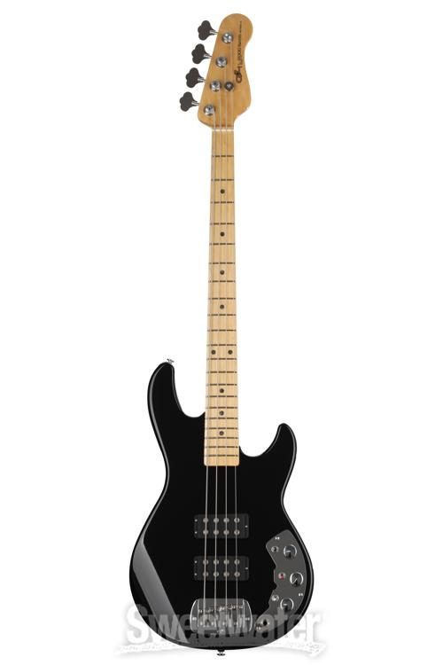 G&L CLF Research L-2000 Bass Guitar - Jet Black with Maple