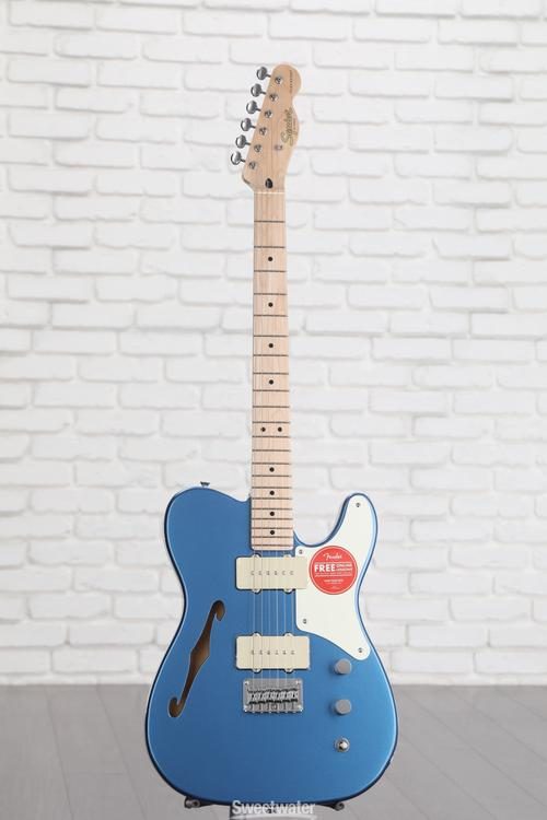 Squier Paranormal Cabronita Telecaster Thinline - Lake Placid Blue with  Parchment Pickguard