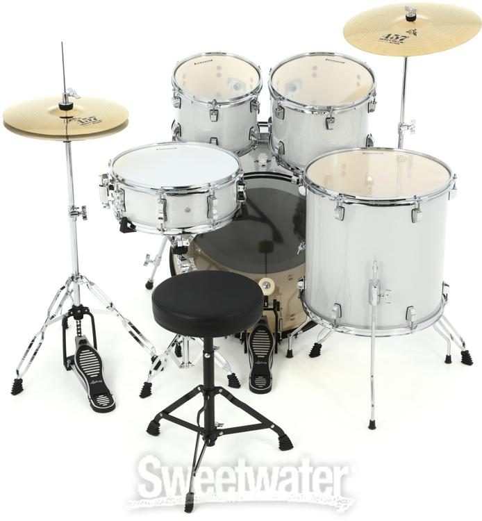 Ludwig Accent 5-piece Complete Drum Set with 22 inch Bass Drum and