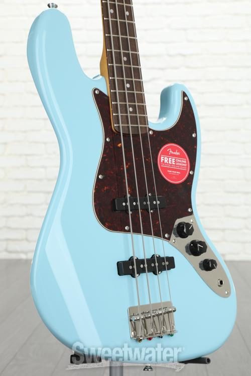 Classic　Squier　Daphne　Blue　Vibe　'60s　Bass　Jazz　Sweetwater