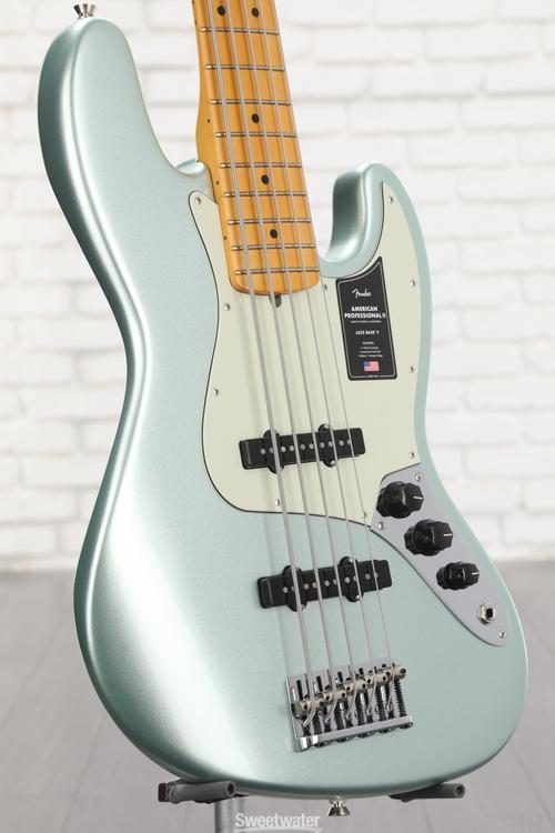 Fender American Professional II Jazz Bass V - Mystic Surf Green