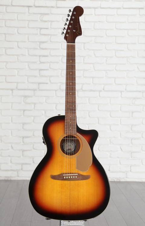 Fender Newporter Player Acoustic-Electric Guitar - Sunburst 