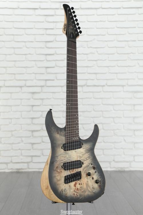 Schecter Reaper-7 Multiscale - Satin Charcoal Burst | Sweetwater