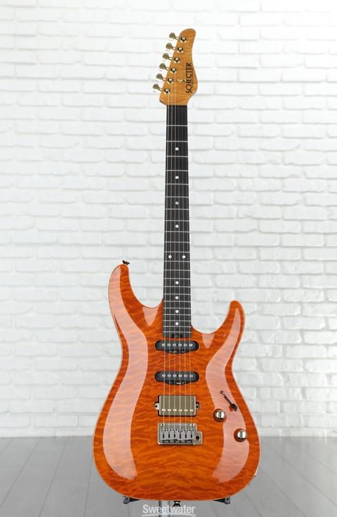 Schecter California Classic SSolidbody Electric Guitar - Trans Amber