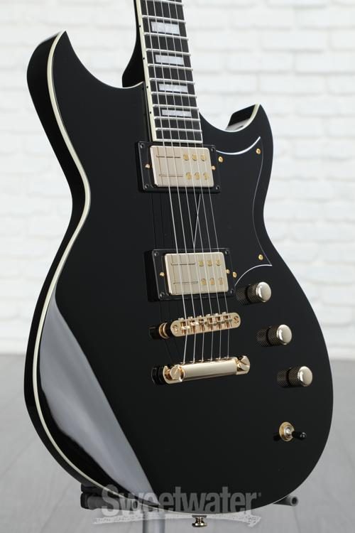 Reverend Sensei RA Electric Guitar - Black with Gold