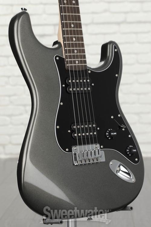 Squier Affinity Series Stratocaster Electric Guitar - Charcoal Frost  Metallic with Laurel Fingerboard