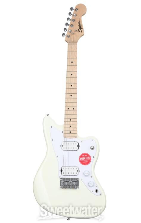 Squier Mini Jazzmaster HH Electric Guitar- Olympic White with Maple  Fingerboard