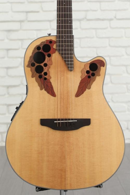 Ovation Elite Celebrity Mid-Depth Acoustic-Electric Guitar - Natural