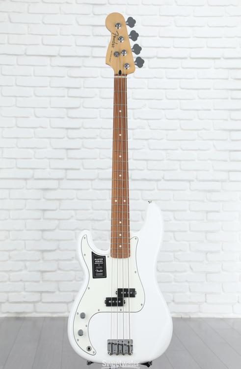 Fender Player Precision Bass Left-handed - Polar White with Pau