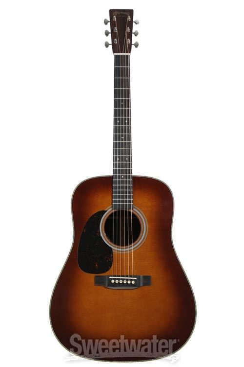Martin HD-28 Left-Handed Acoustic Guitar - Ambertone | Sweetwater