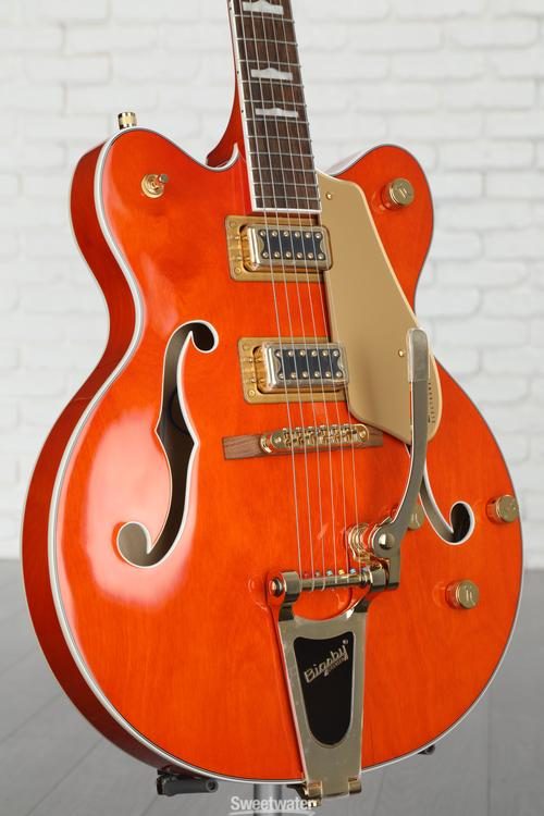 Gretsch G5422TG Electromatic Classic Hollowbody Double-Cut Electric Guitar  with Bigsby - Orange Stain