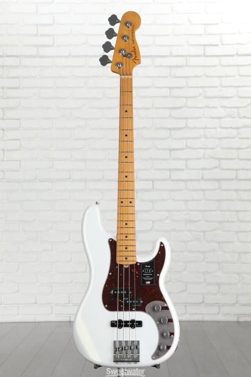Fender American Ultra Precision Bass - Arctic Pearl with Maple 