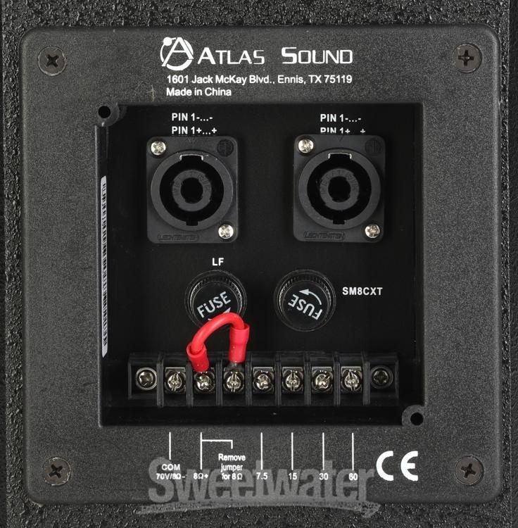 AtlasIED SM8CXT-B 8-inch 150W 70V/100V/8-ohm Surface-mount Speaker