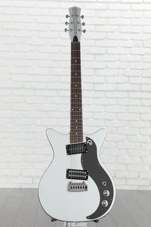 Danelectro 59XT Semi hollowbody Electric Guitar Silver Sweetwater