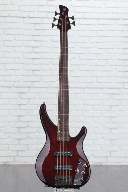 Yamaha TRBX605FM Bass Guitar - Dark Red Burst