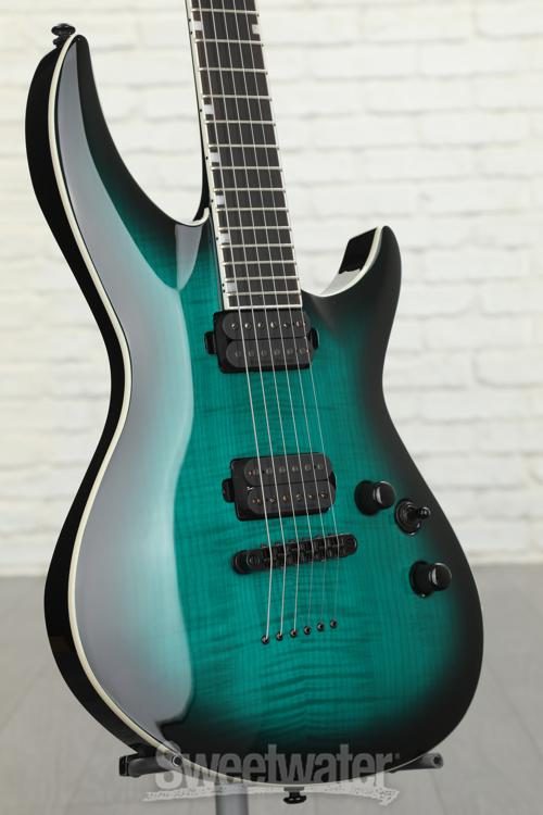 ESP LTD H3-1000 FM Electric Guitar - Black Turquoise Burst
