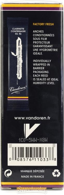 VANDOREN CR152 boite de 5 anches clarinette Contrebasse Force 2