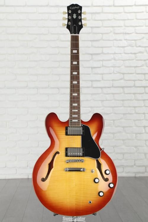 Epiphone ES-335 Figured Semi-hollowbody Electric Guitar - Raspberry Tea  Burst