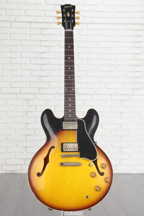Gibson Custom 1958 ES-335 Reissue Murphy Lab Semi-hollowbody Electric  Guitar - Heavy Aged Faded Tobacco Burst