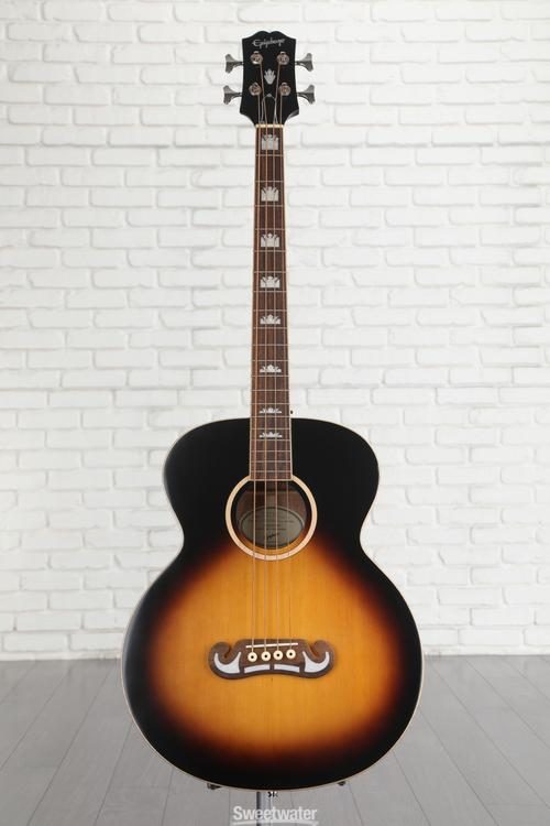 Epiphone El Capitan J-200 Studio Acoustic-electric Bass Guitar - Aged  Vintage Sunburst