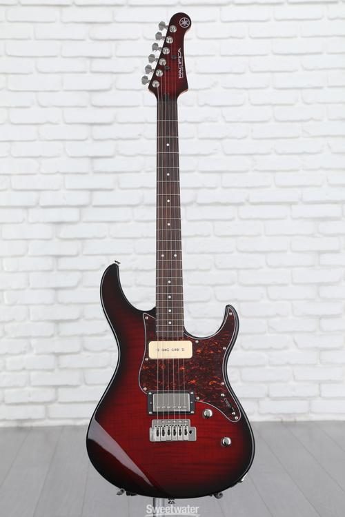 Yamaha PAC611VFM Pacifica Electric Guitar - Dark Red Burst