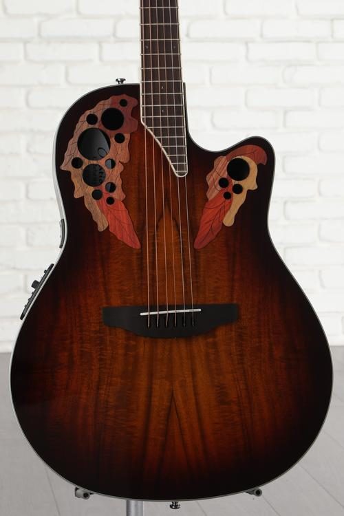 Ovation Celebrity Elite CE48P-KOAB Super Shallow Acoustic-electric Guitar -  Koa Burst