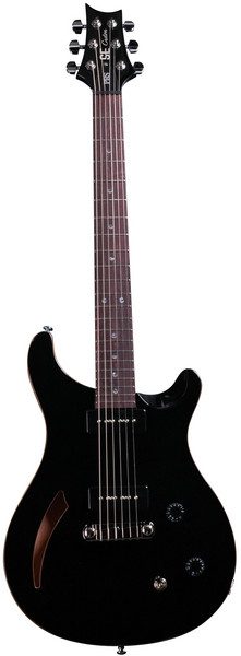 PRS SE Custom Semi-Hollow Soapbar - Black | Sweetwater
