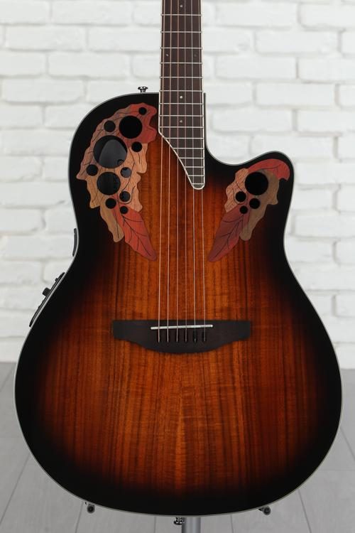 Ovation Celebrity Elite CE48P-KOAB Super Shallow Acoustic-electric Guitar -  Koa Burst