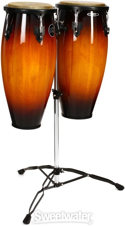 Meinl Percussion Headliner Series Conga Set with Double Stand - 10/11 inch  Vintage Sunburst