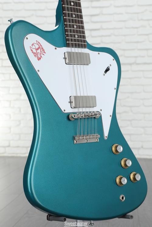 Gibson Custom 1965 Non-reverse Firebird V 12-string Electric Guitar - Aqua  Mist