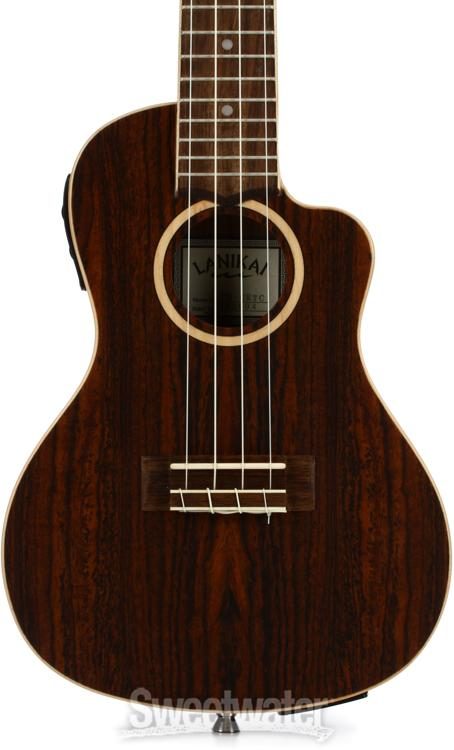 Lanikai FBCET-C Figured Bocote Thin Body Concert Acoustic-Electric Ukulele  - Natural