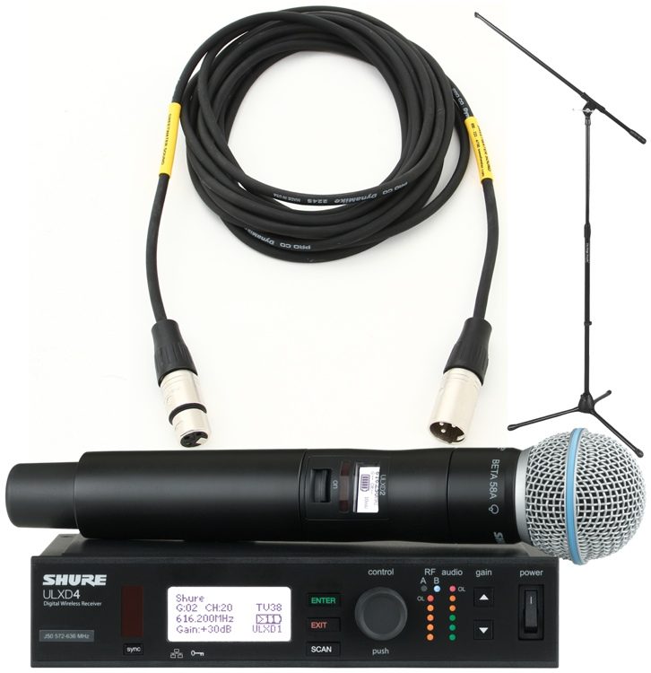 Shure ULXD24/B58 Mic Month 2013 Bundle - Beta 58A w/Stand & Cable