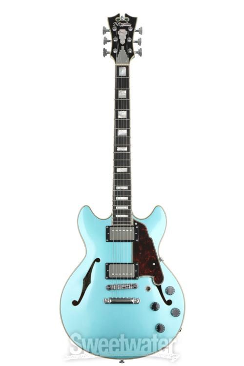 D'Angelico Premier Mini DC Electric Guitar - Ocean Turquoise