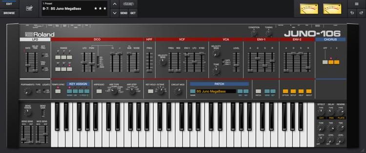 Roland Juno-106 Synthesizer Software