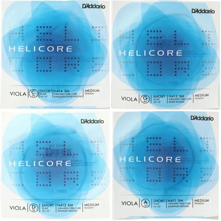 D'Addario H410 Helicore Viola String Set Small Scale Sweetwater