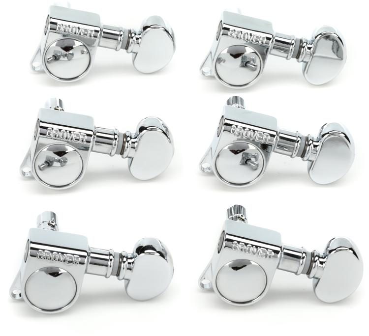 Grover 406C6 Mini Locking Rotomatic Tuners - 6-In-line Chrome | Sweetwater