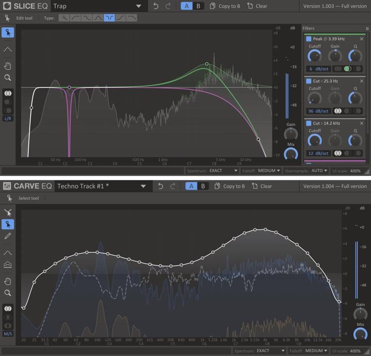 Kilohearts Slice EQ & Carve EQ Equalizer Bundle Sweetwater