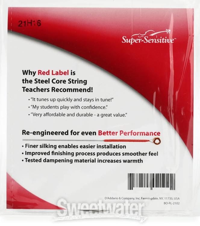 Medium Gauge Super Sensitive Red Label 1/8 Violin G String 
