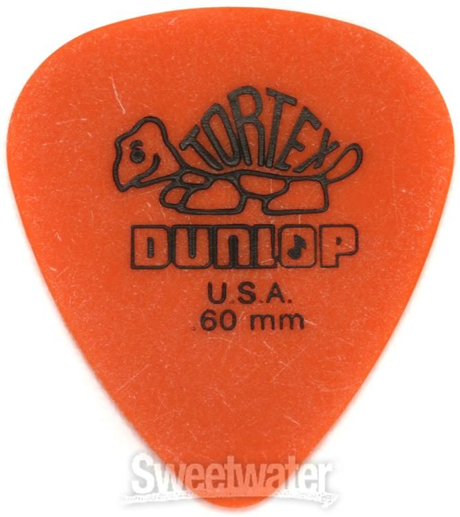 Pack of 12 Picks Jim Dunlop Tortex Guitar Picks 0.60 mm Plectrums