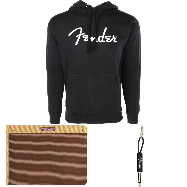 Fender Fender Black Logo Hoodie Gift Bundle Medium Sweetwater