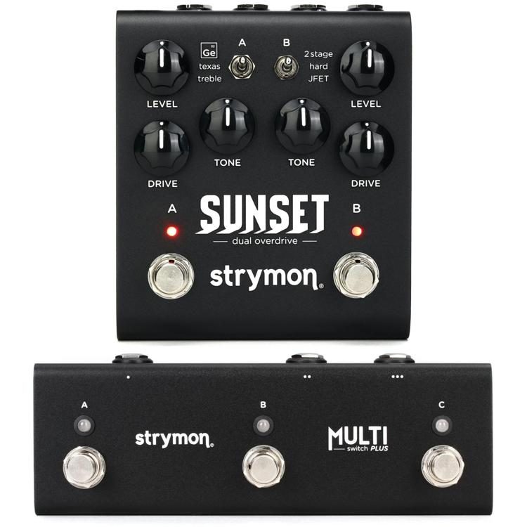 Strymon Sunset Dual Overdrive Pedal and Multi Switch Plus Pack- Midnight  Edition