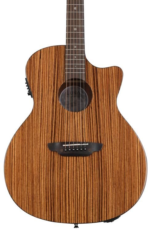Luna Gypsy Grand Concert Acoustic-Electric Guitar - Zebrawood