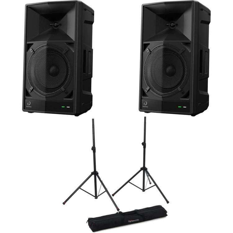 AlphaTheta Wave-Eight 110-watt 8 inch Portable DJ Speakers with Stands ...