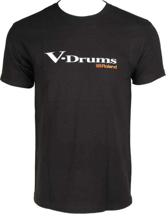 Roland V Drums Logo T Shirt Black X Large Sweetwater