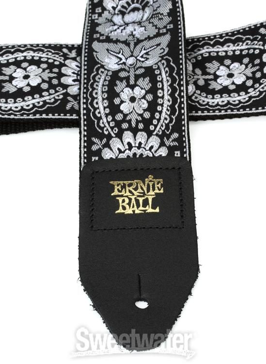 ernie ball silver orleans jacquard strap