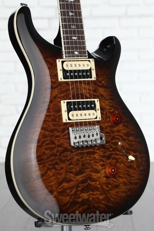PRS SE Custom 24 Electric Guitar - Quilt Black Gold Sunburst