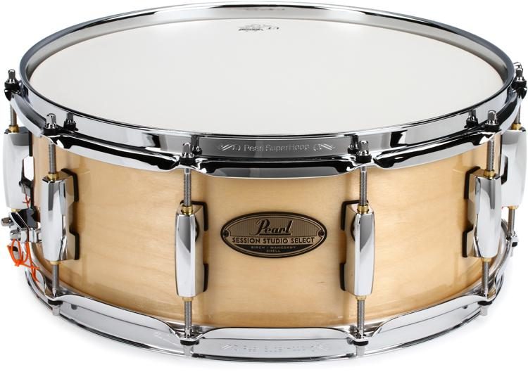 Pearl Session Studio Select Snare Drum - 14 x 5.5 inch - Gloss Natural Birch