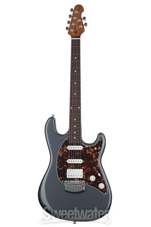 music man cutlass hss charcoal frost