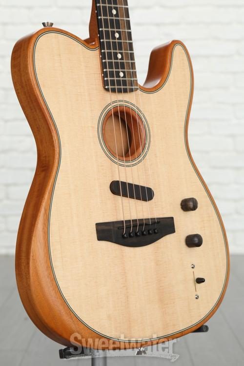 Fender American Acoustasonic Telecaster Acoustic-Electric Guitar Natural