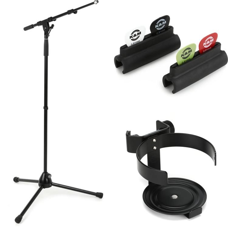 KM 210/9 Telescoping Boom Microphone Stand Accessories Bundle Sweetwater